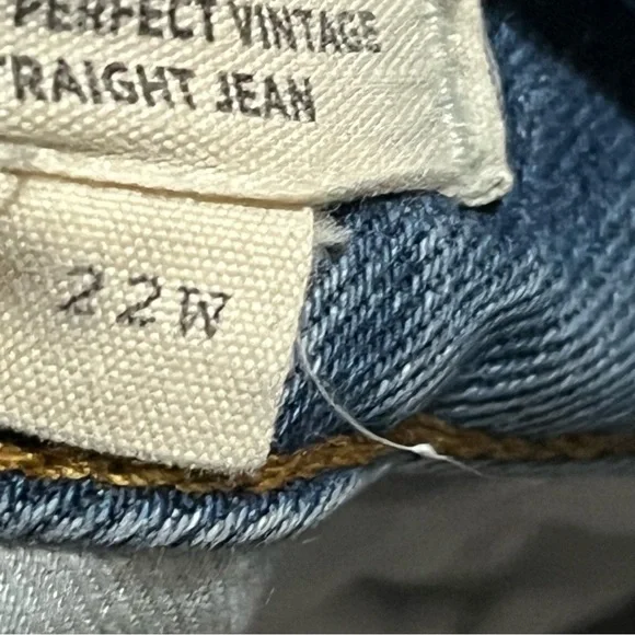 Madewell Women's Curvy Perfect Vintage Straight Leg Blue Jeans 22W - Picture 7 of 9